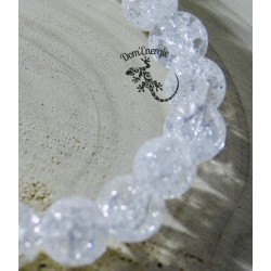 Bracelet Cristal de Roche Craquelé 8 mm